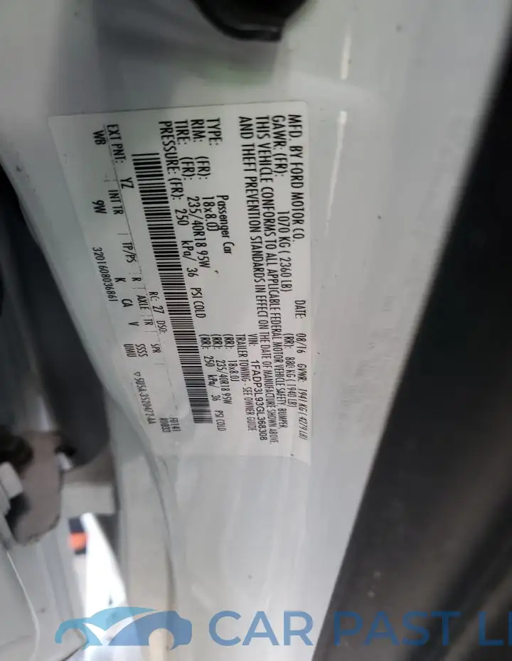 1FADP3L93GL368308# 12