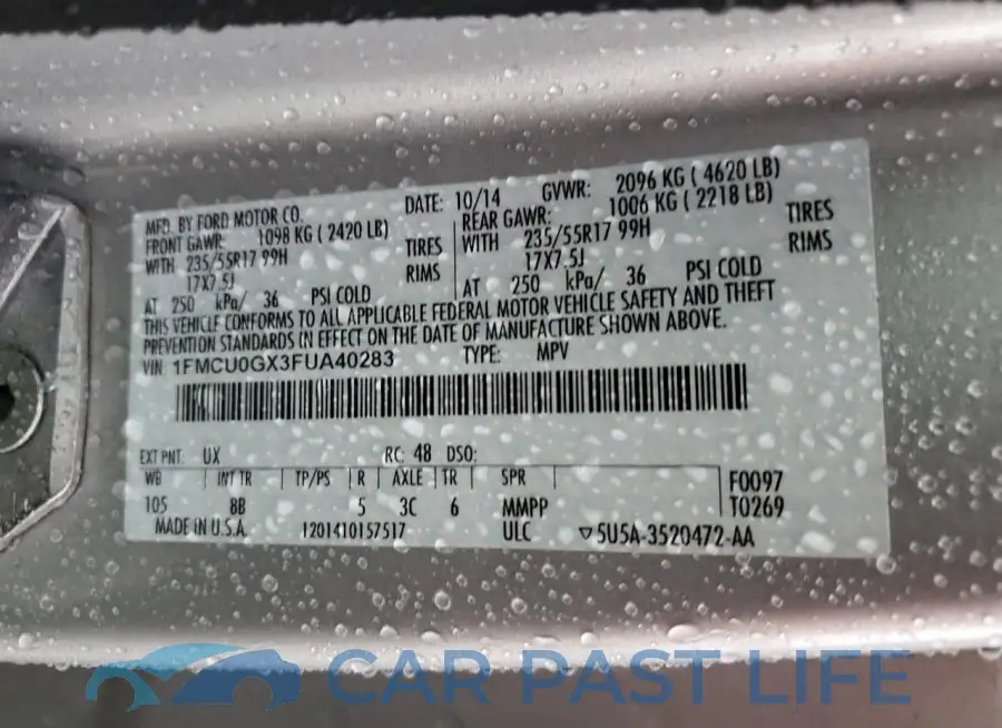 1FMCU0GX3FUA40283# 13