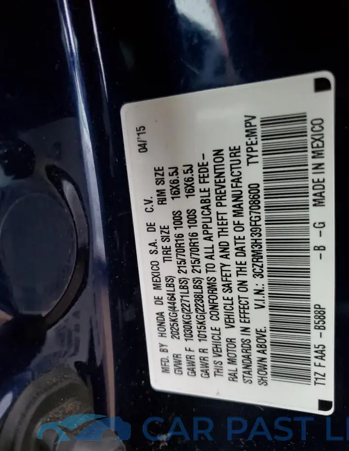 3CZRM3H39FG708600# 13