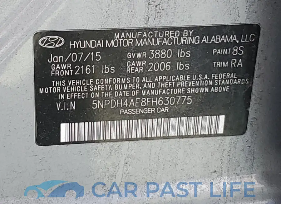 5NPDH4AE8FH630775# 12