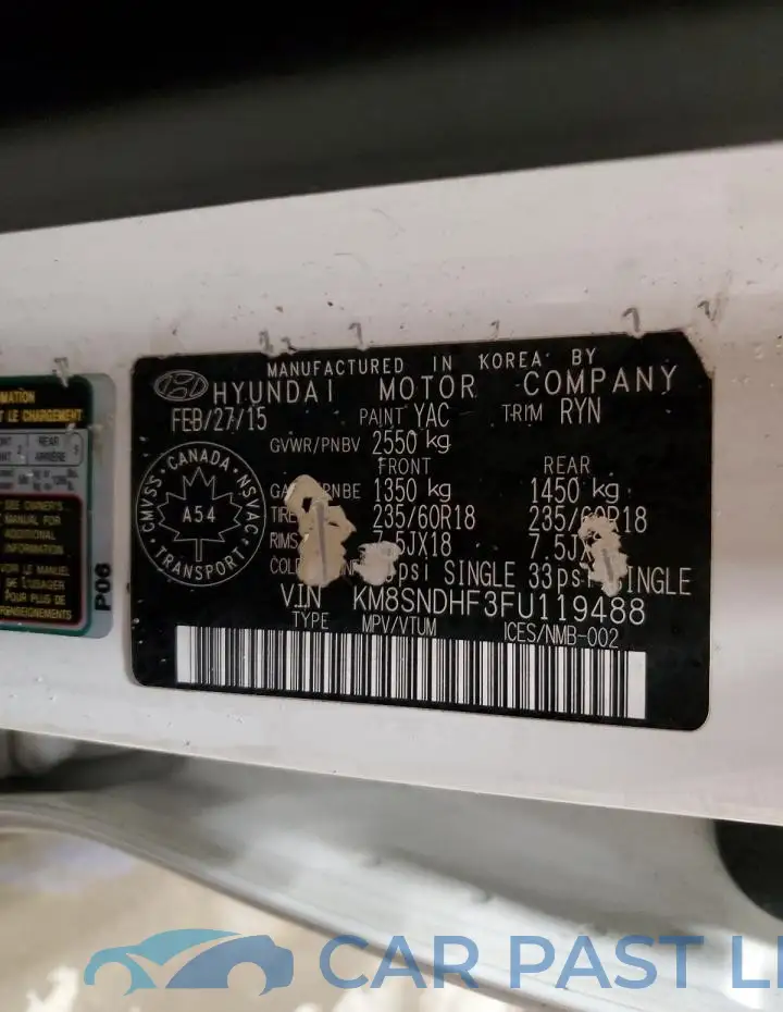 KM8SNDHF3FU119488# 14