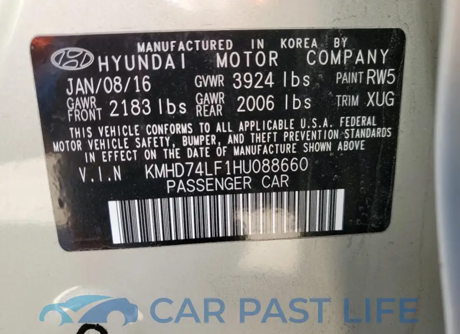 KMHD74LF1HU088660# 12