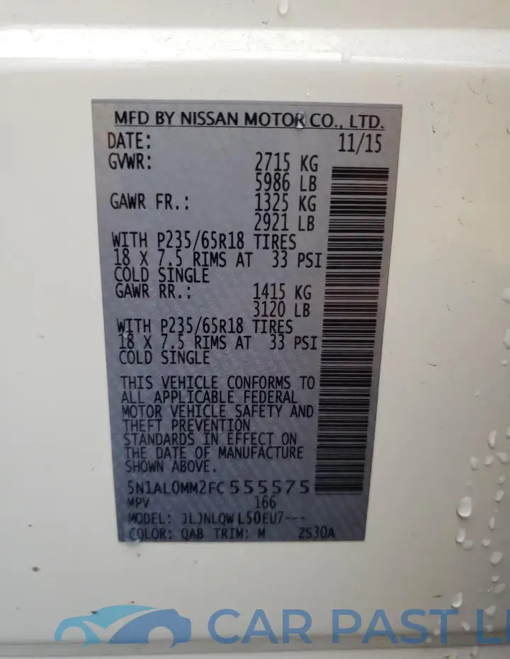 5N1AL0MM2FC555575# 13