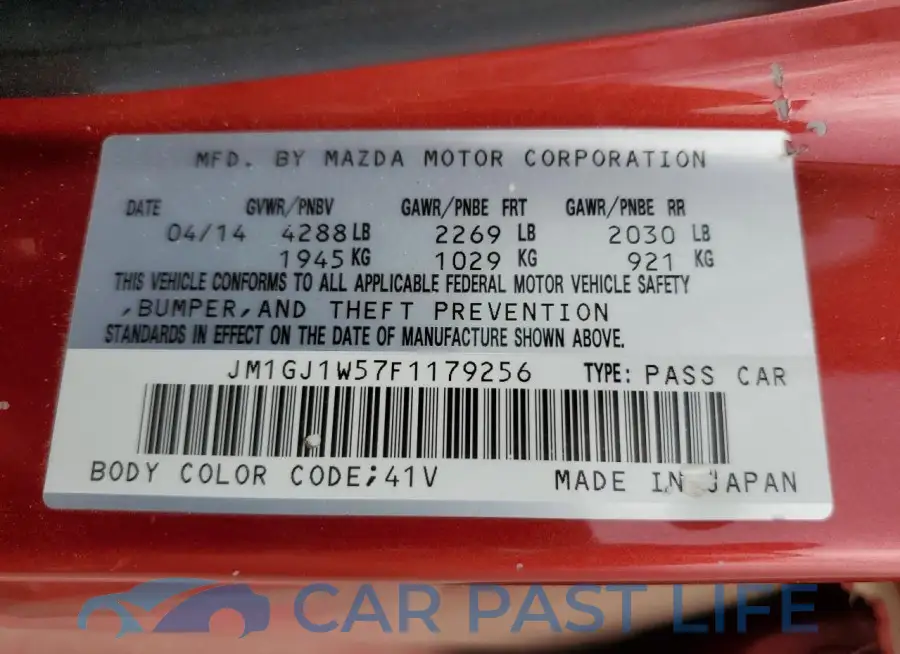 JM1GJ1W57F1179256# 12