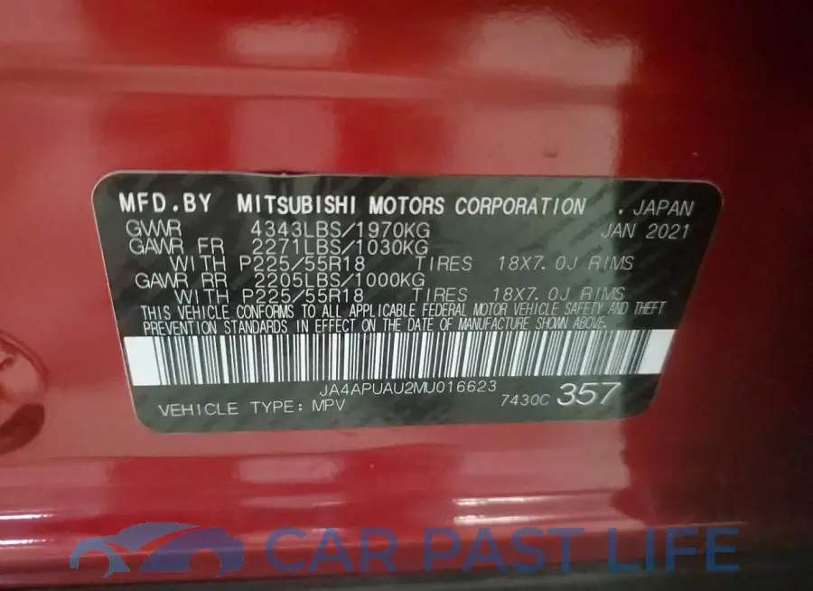 JA4APUAU2MU016623# 13