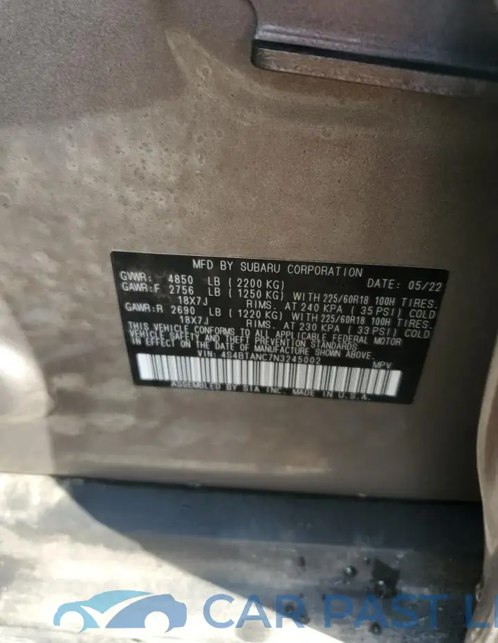 4S4BTANC7N3245002# 14