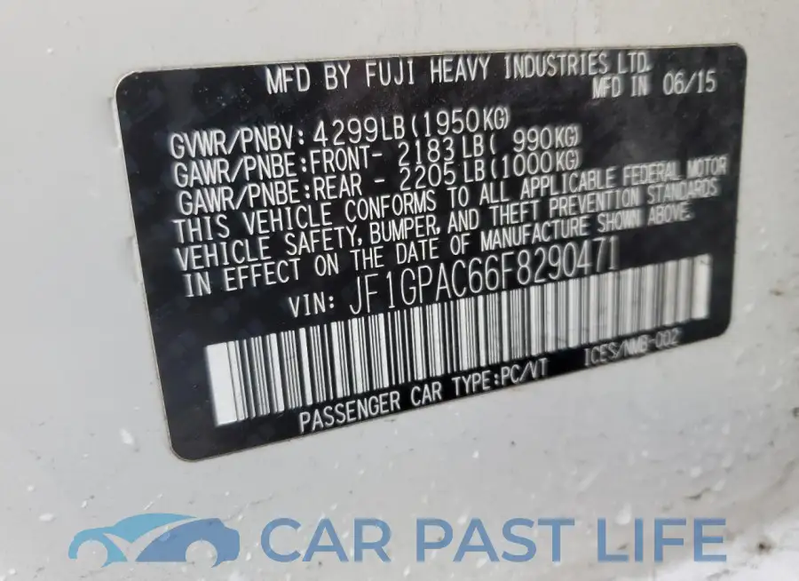 JF1GPAC66F8290471# 14