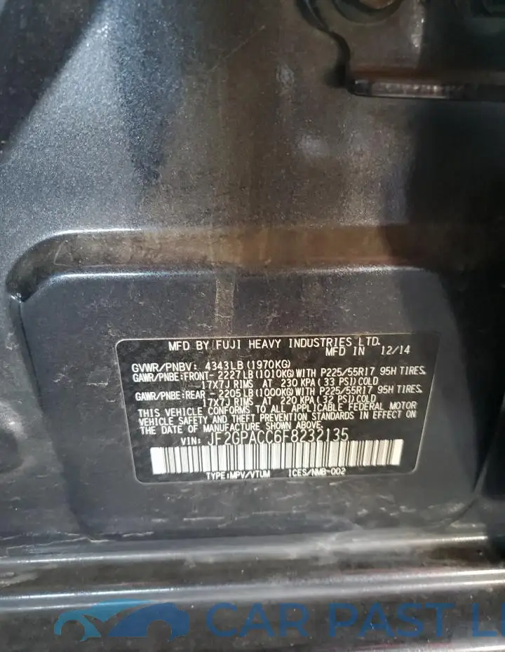JF2GPACC6F8232135# 13