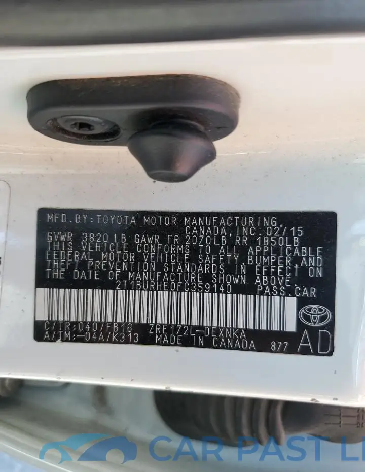 2T1BURHE0FC359140# 12