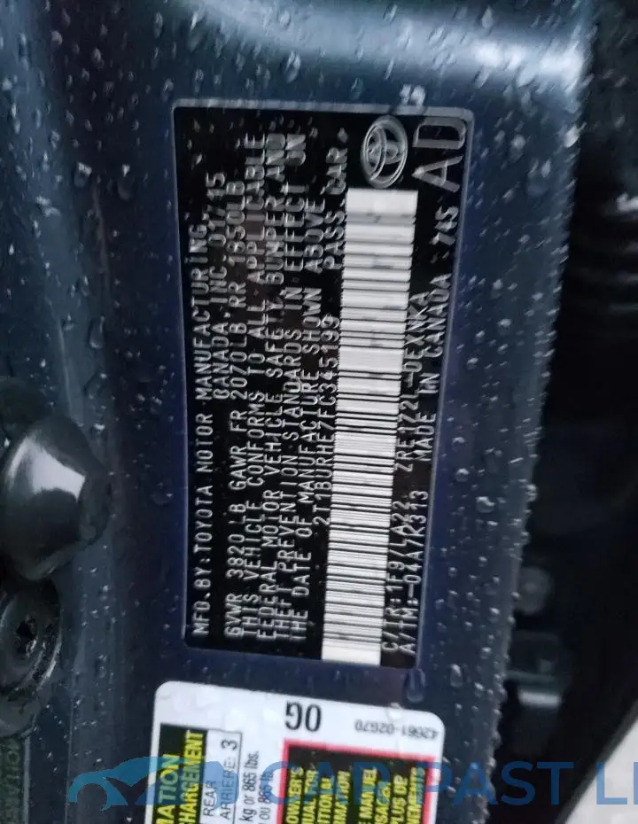 2T1BURHE7FC345199# 12