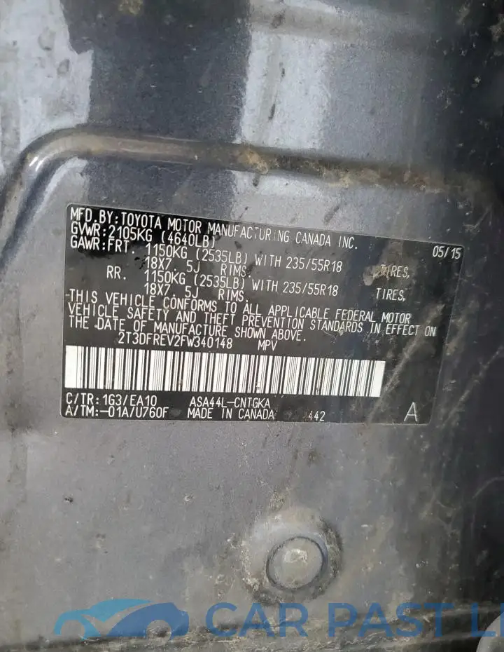 2T3DFREV2FW340148# 13