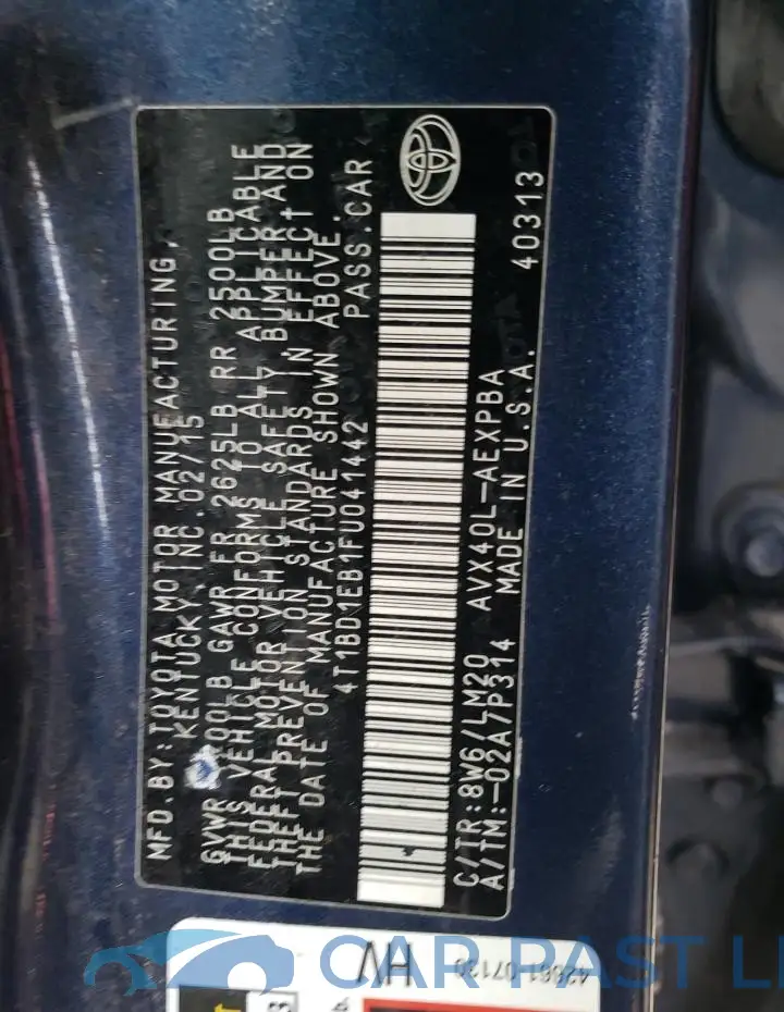4T1BD1EB1FU041442# 12