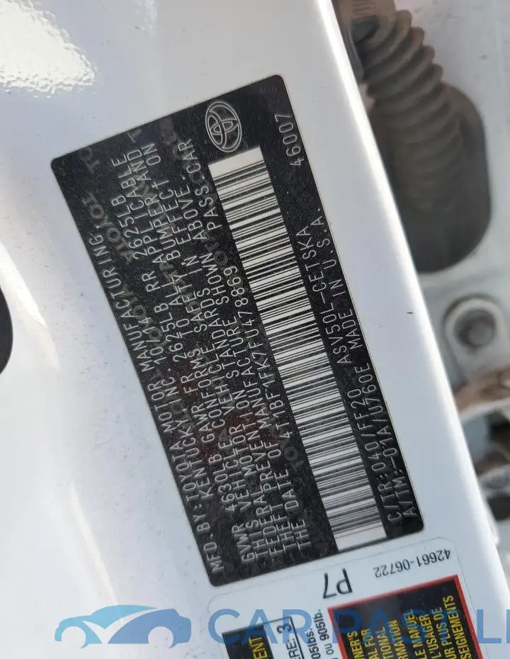 4T1BF1FK7FU478869# 12