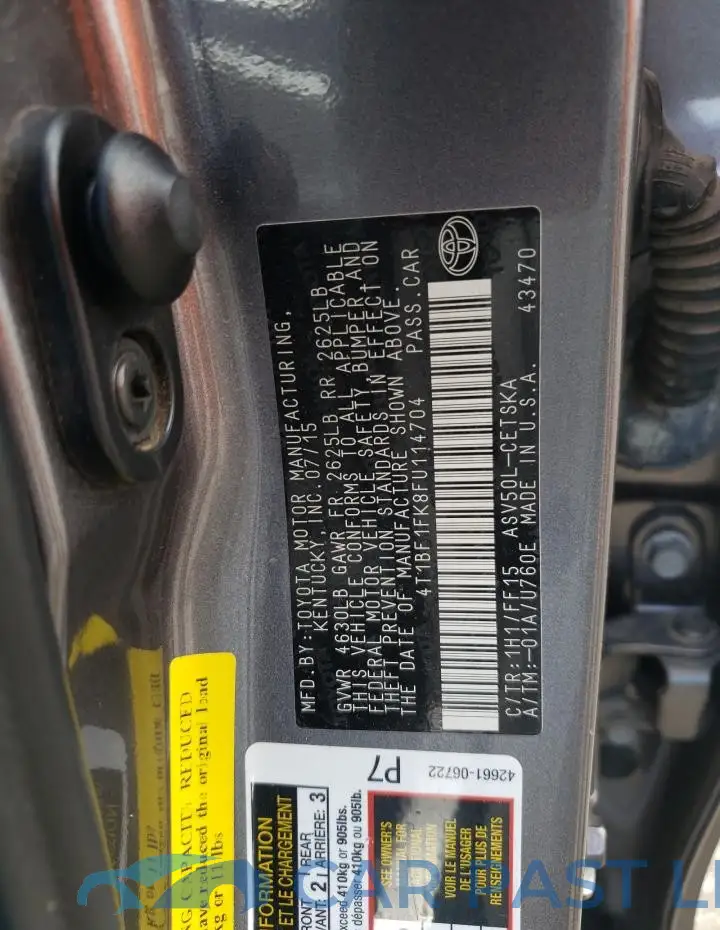 4T1BF1FK8FU114704# 13