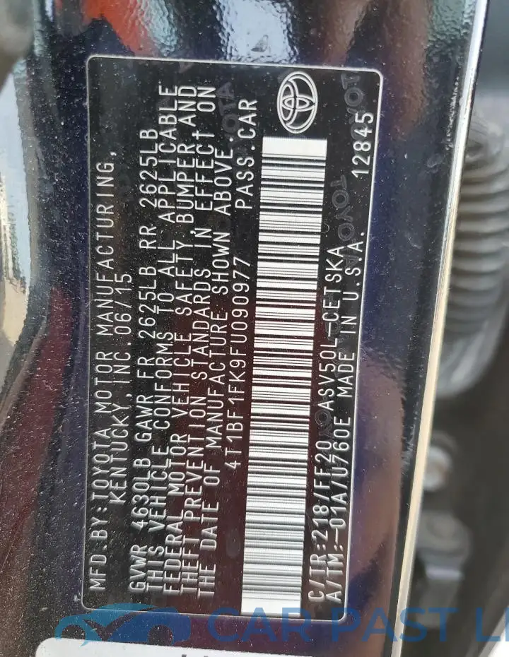 4T1BF1FK9FU090977# 13