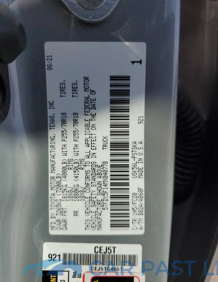 5TFDY5F14MX040778# 13