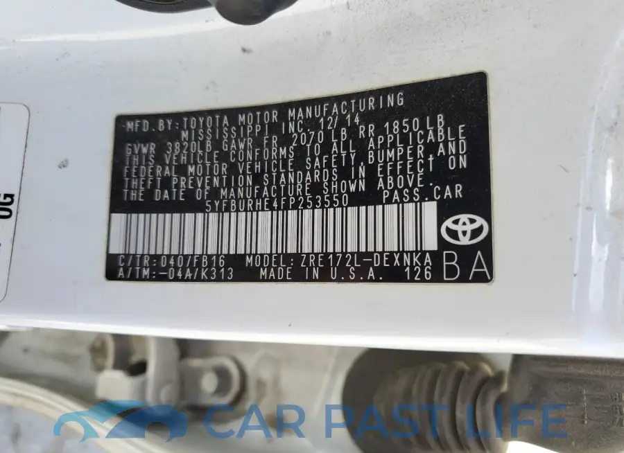 5YFBURHE4FP253550# 12