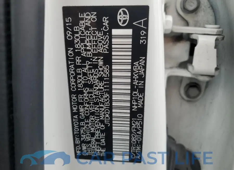 JTDKDTB33F1111585# 13