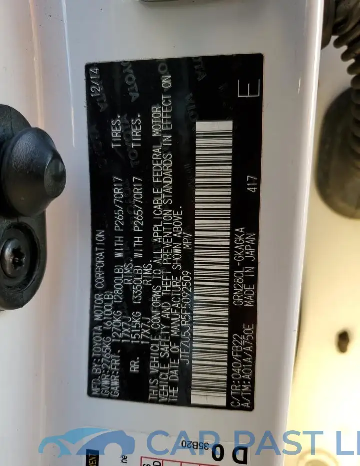 JTEZU5JR5F5092509# 13