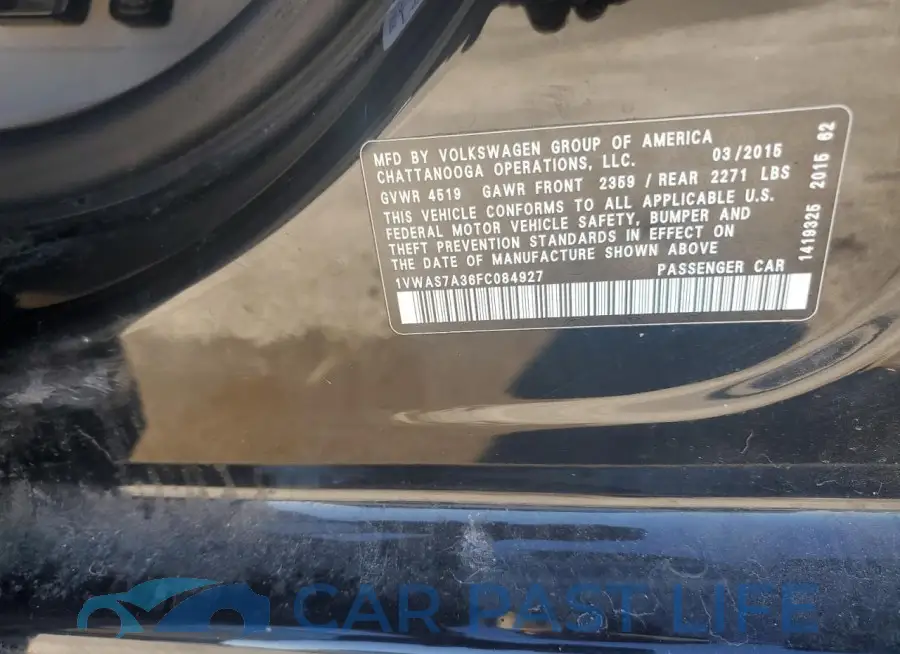 1VWAS7A36FC084927# 12