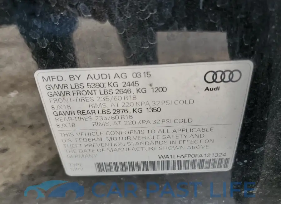 WA1LFAFP0FA121324# 13
