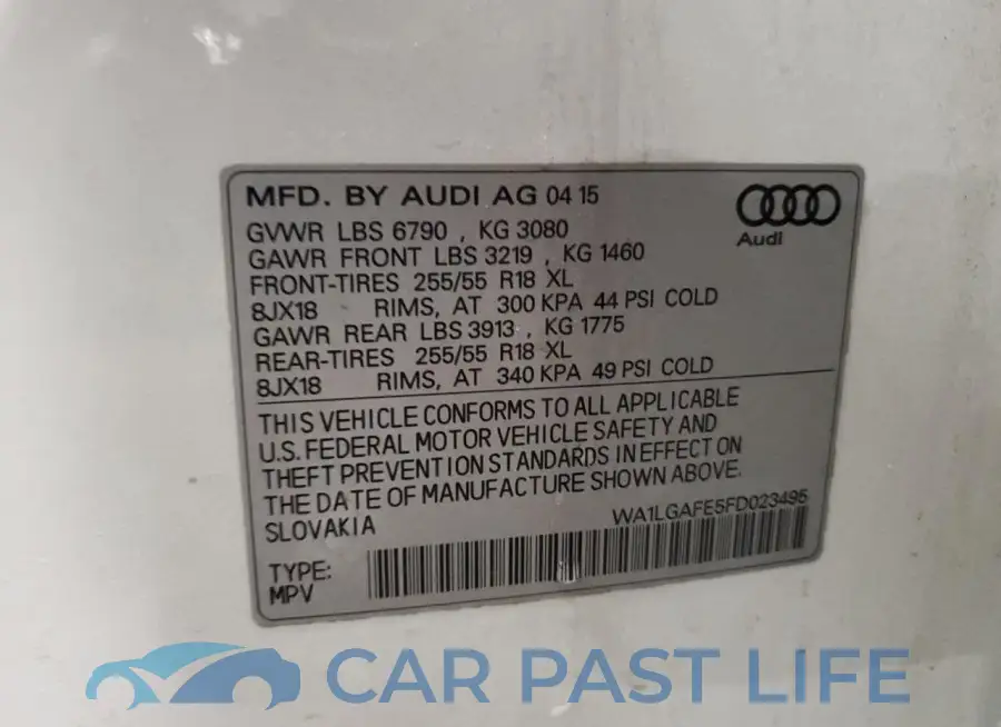WA1LGAFE5FD023495# 14