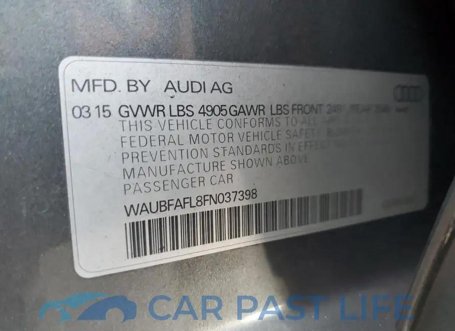 WAUBFAFL8FN037398# 12