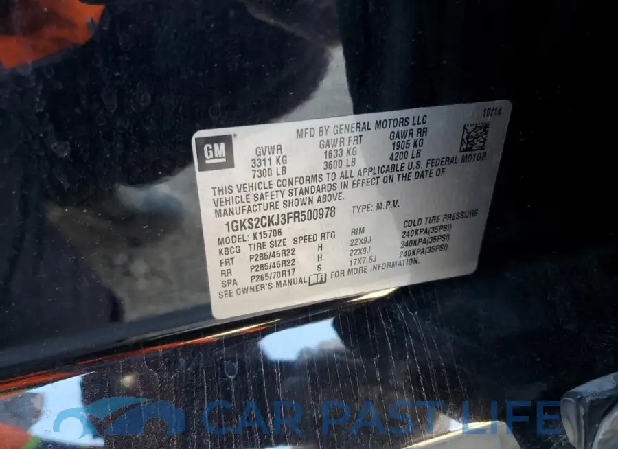 1GKS2CKJ3FR500978# 14