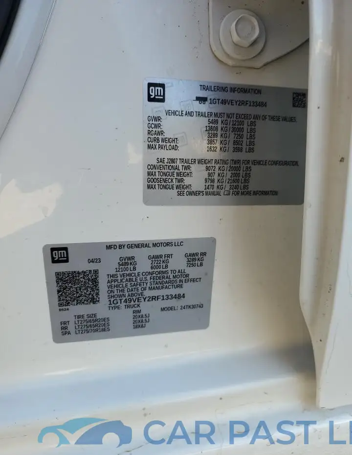 1GT49VEY2RF133484# 12
