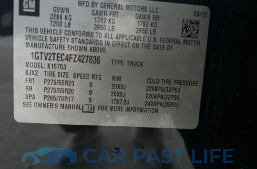 1GTV2TEC4FZ427836# 10