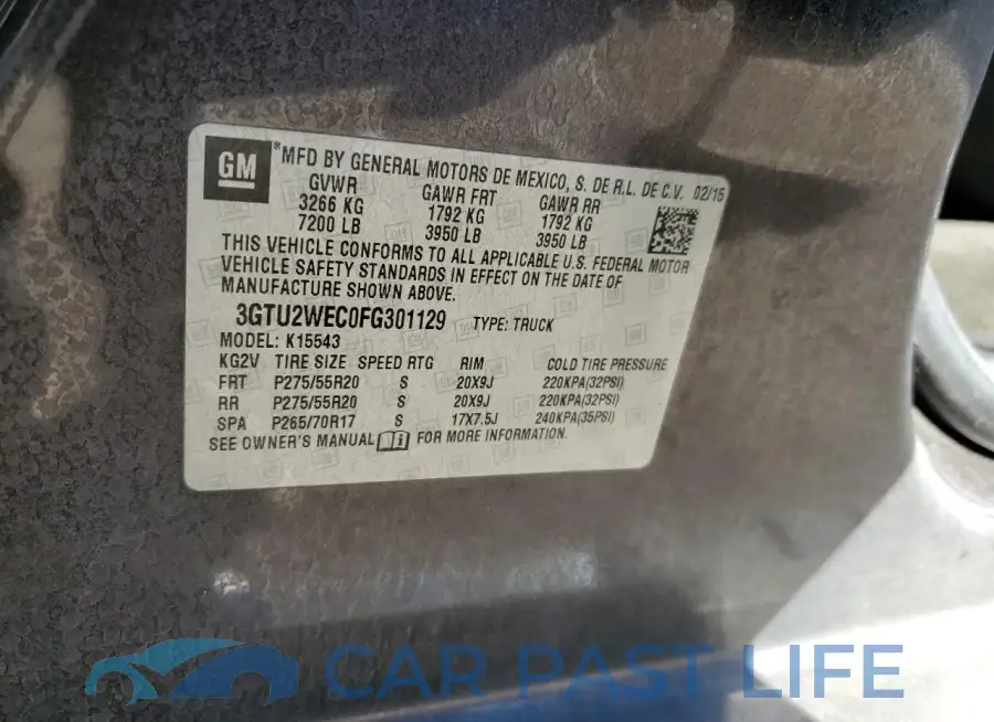 3GTU2WEC0FG301129# 12