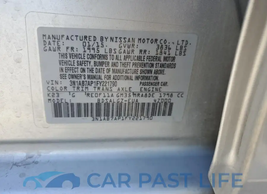 3N1AB7AP1FY221790# 12