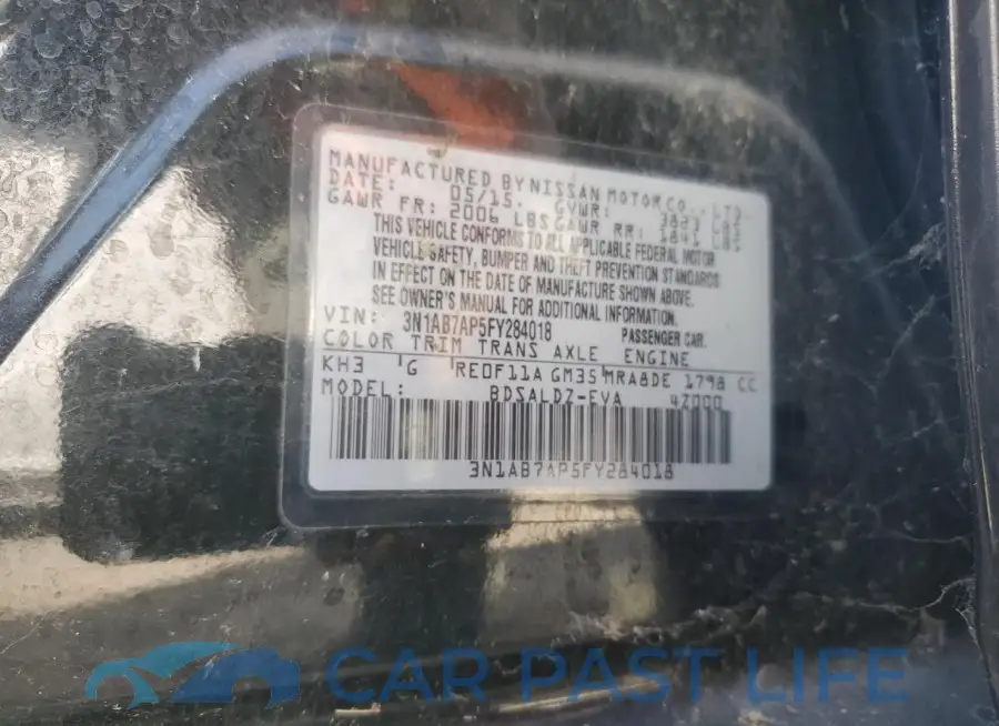 3N1AB7AP5FY284018# 12