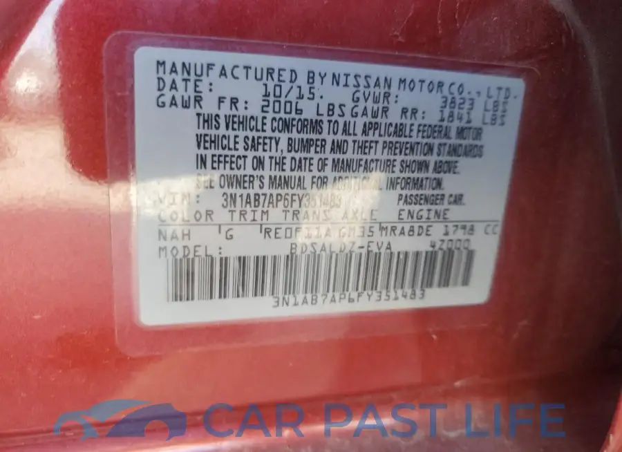 3N1AB7AP6FY351483# 12