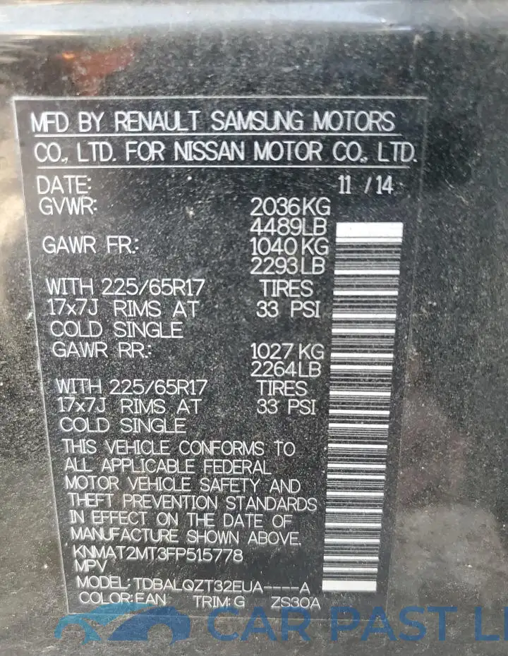 KNMAT2MT3FP515778# 14