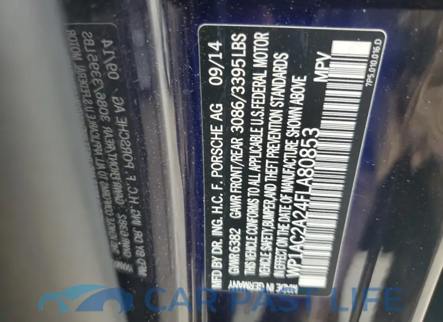 WP1AC2A24FLA80853# 14
