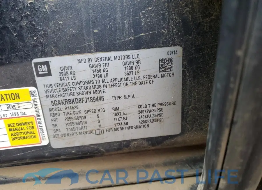 5GAKRBKD8FJ189446# 13