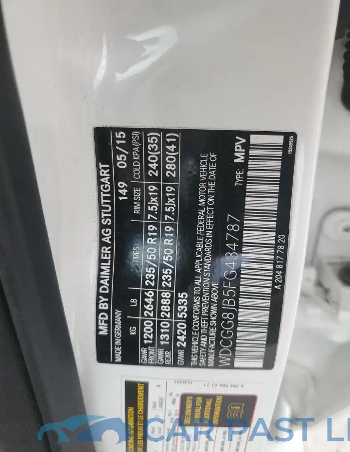 WDCGG8JB5FG434787# 13