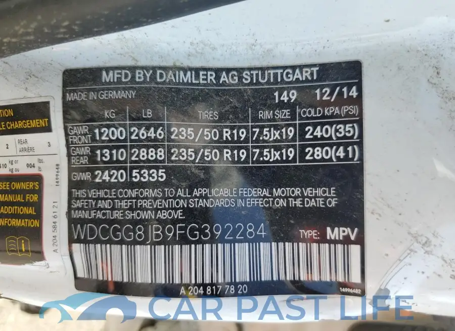 WDCGG8JB9FG392284# 12