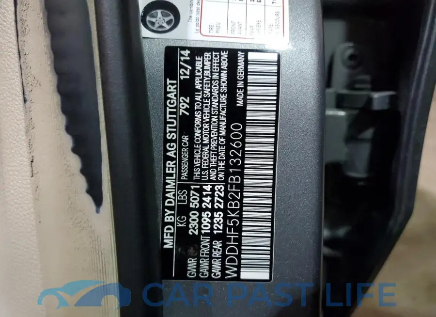 WDDHF5KB2FB132600# 12