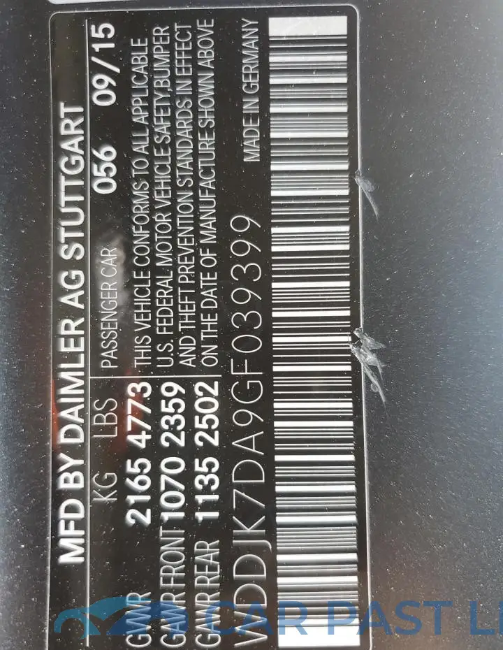 WDDJK7DA9GF039399# 12