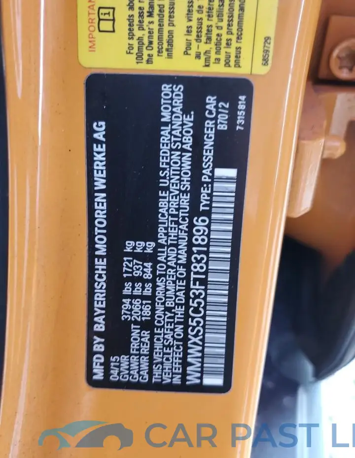 WMWXS5C53FT831896# 12
