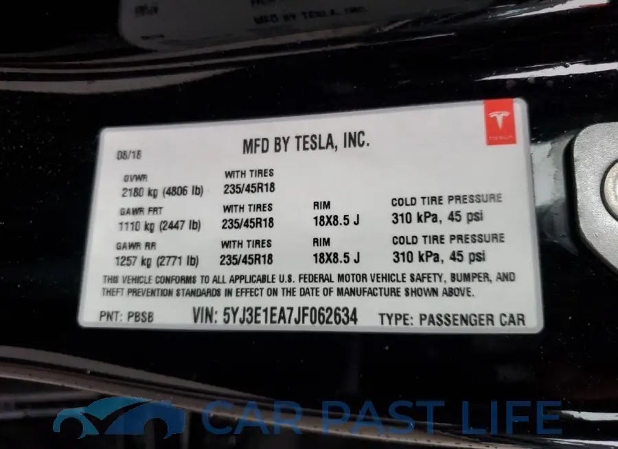 5YJ3E1EA7JF062634# 12