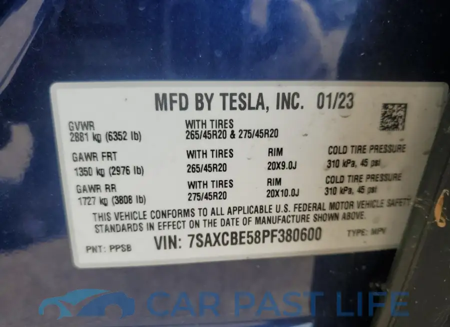 7SAXCBE58PF380600# 13