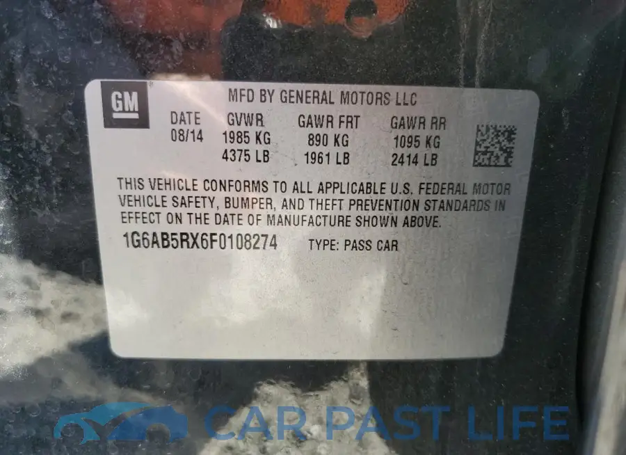 1G6AB5RX6F0108274# 12