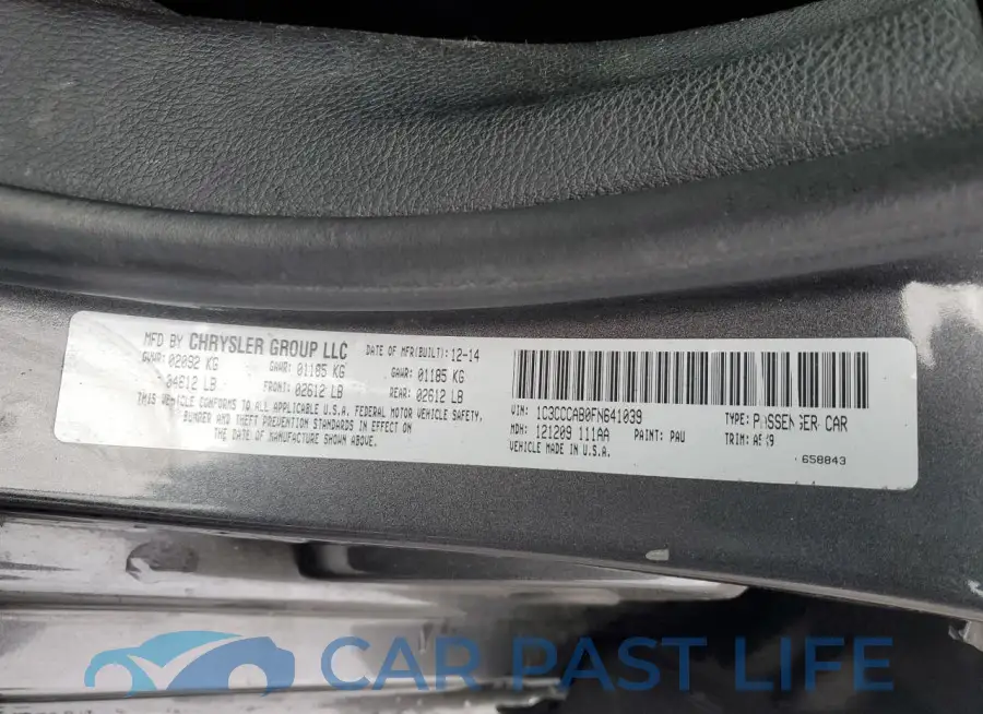 1C3CCCAB0FN641039# 12