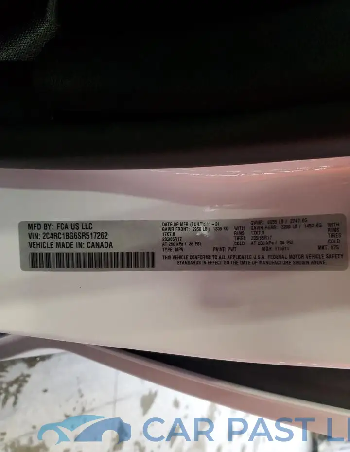 2C4RC1BG6SR517262# 13