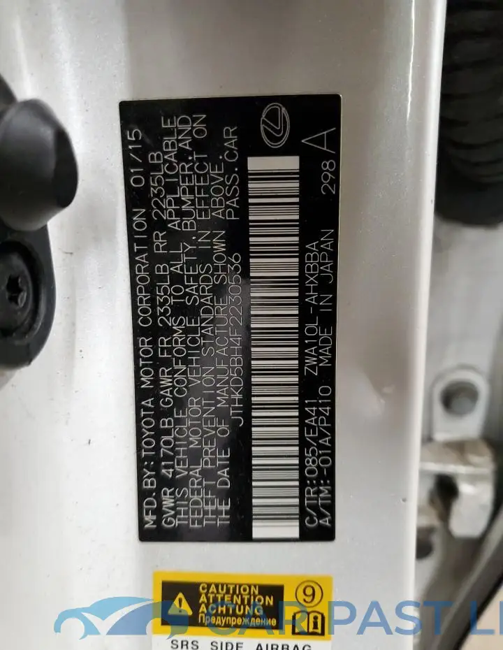 JTHKD5BH4F2230536# 13