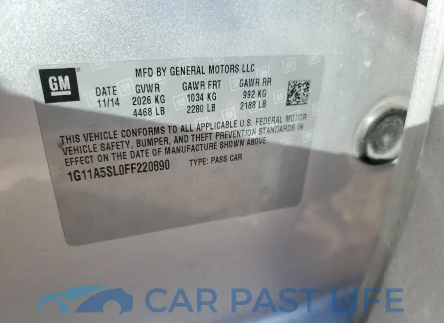 1G11A5SL0FF220890# 12