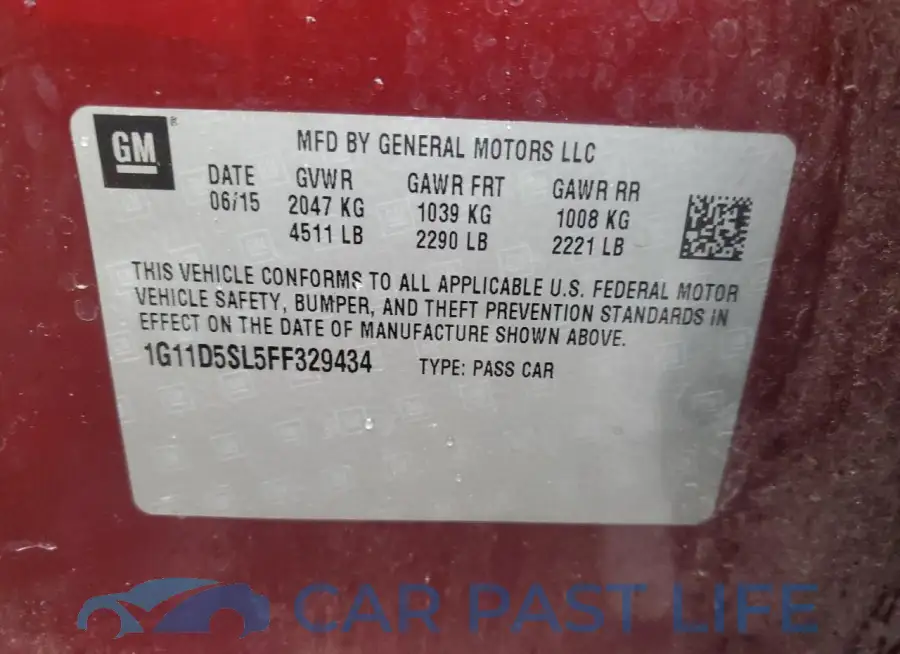 1G11D5SL5FF329434# 12